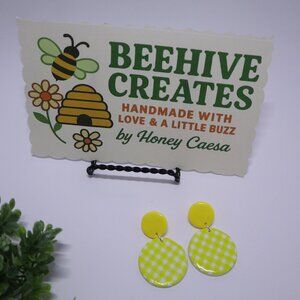 Groovy Retro Vintage Inspired Mod Earrings, 60s, 70s, Boho style,Flower Polymer